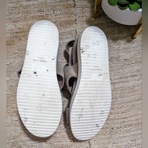 Homers Artisan Suede Platform Wedge Sandals in Tan - Picture 3 of 3